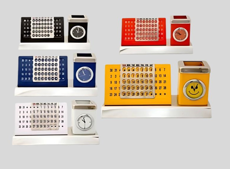 DK -Calender Pen Stand (Metal) - Perpetual Calendar with Pen Holder 1470