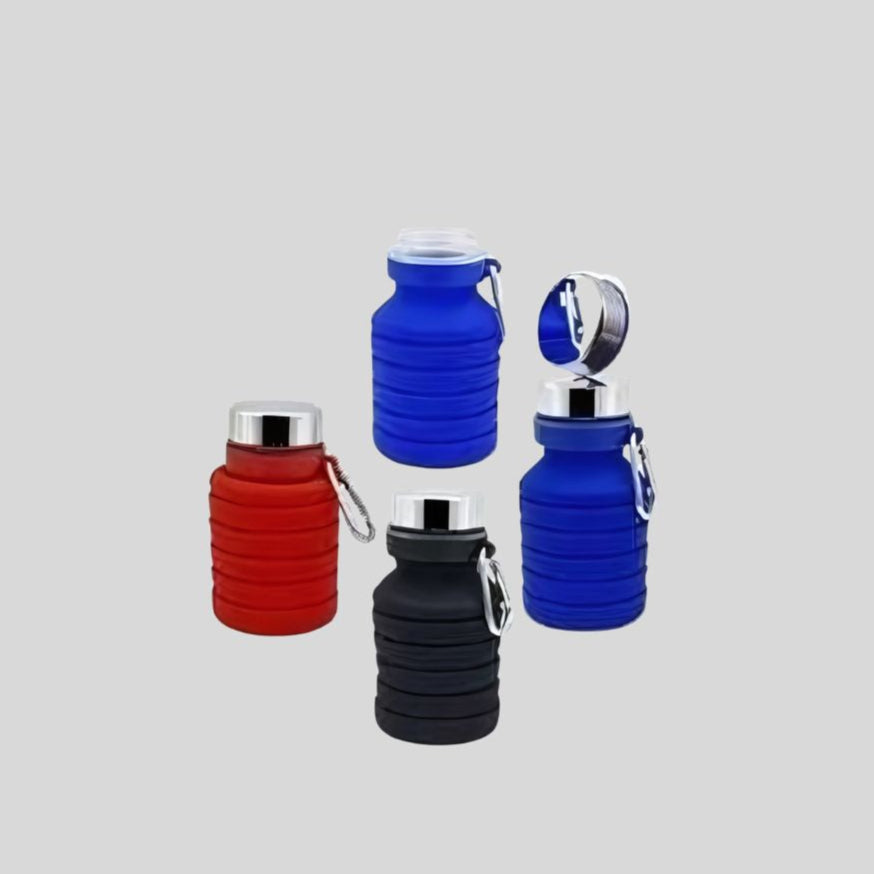 Collapsible Silicone Water Bottle 600ml – Portable, BPA-Free, Custom Logo Printing DKGHA- 025