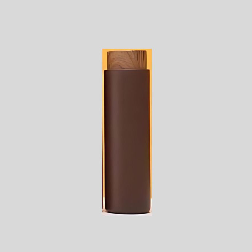 400 ML Matte Flask with Wooden Finish Cap – Stylish Customizable Gift Bottle 18070