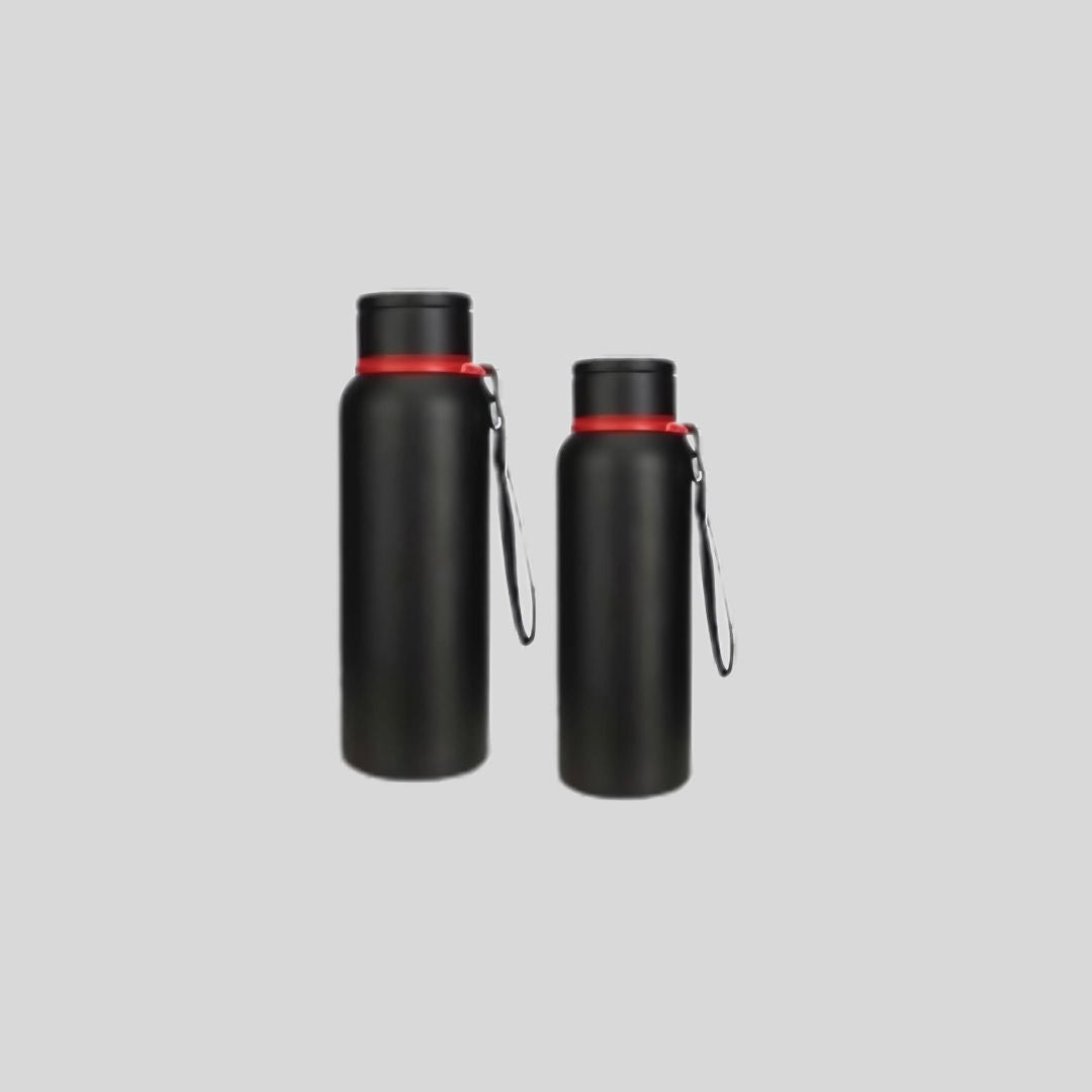DK Borosil Shape Water Bottle | Insulated Stainless Steel Flask with Handle (600ml & 800ml) 1823