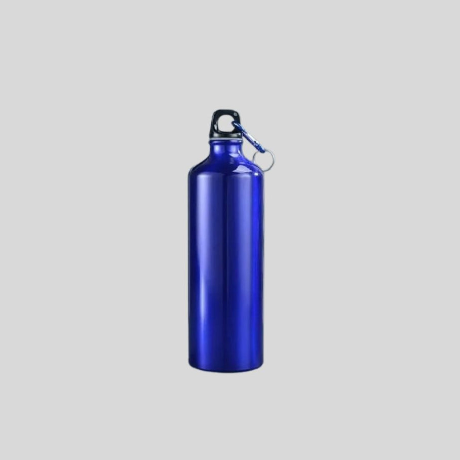 DK Aluminium Water Bottle with Carabiner Clip - 750ml Lightweight Sports Bottle 1825