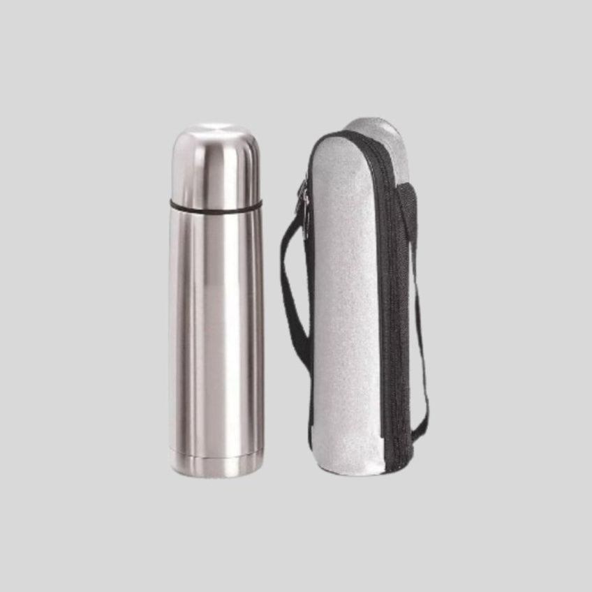 DK Insulated Flask with Carry Pouch - 500ml Stainless Steel Thermal Bottle 1840