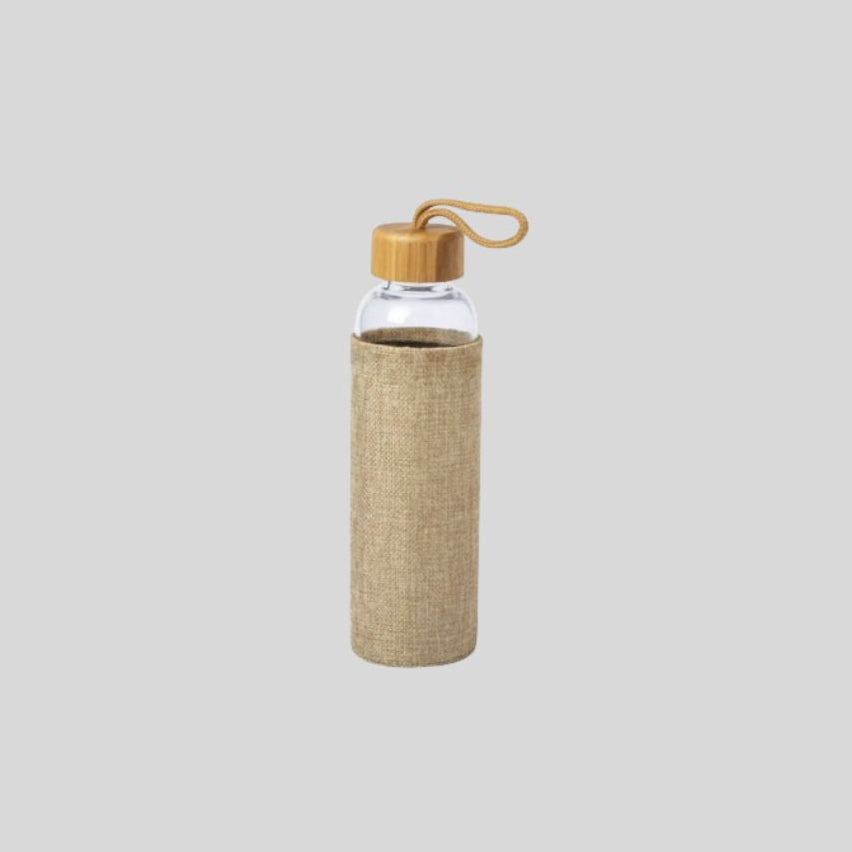 DK Glass Water Bottle with Protective Sleeve - 500ml Eco-Friendly Drink Bottle 1847