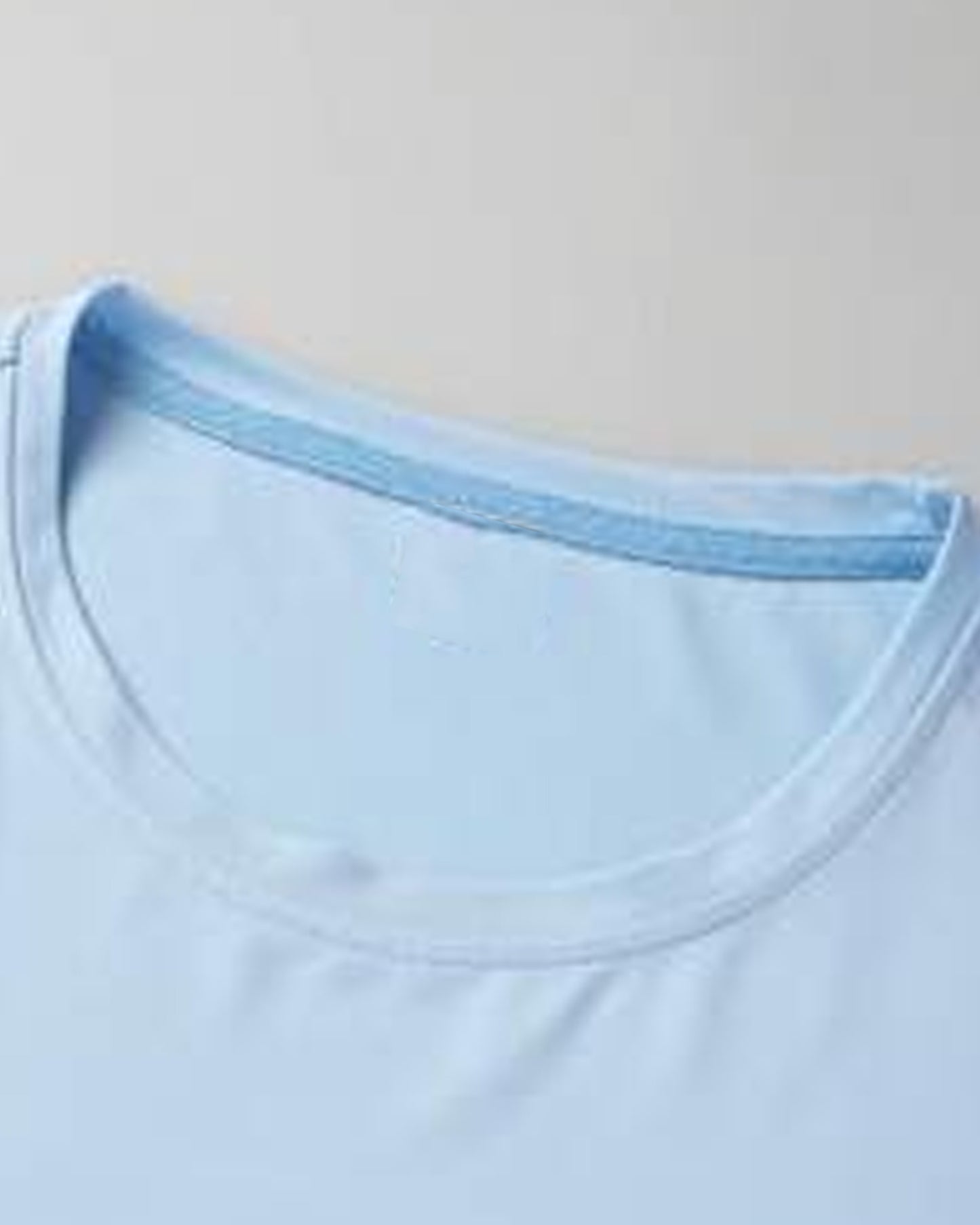 Scenic Mountain T-Shirt Asian Inspired Art on Light Blue Fabric