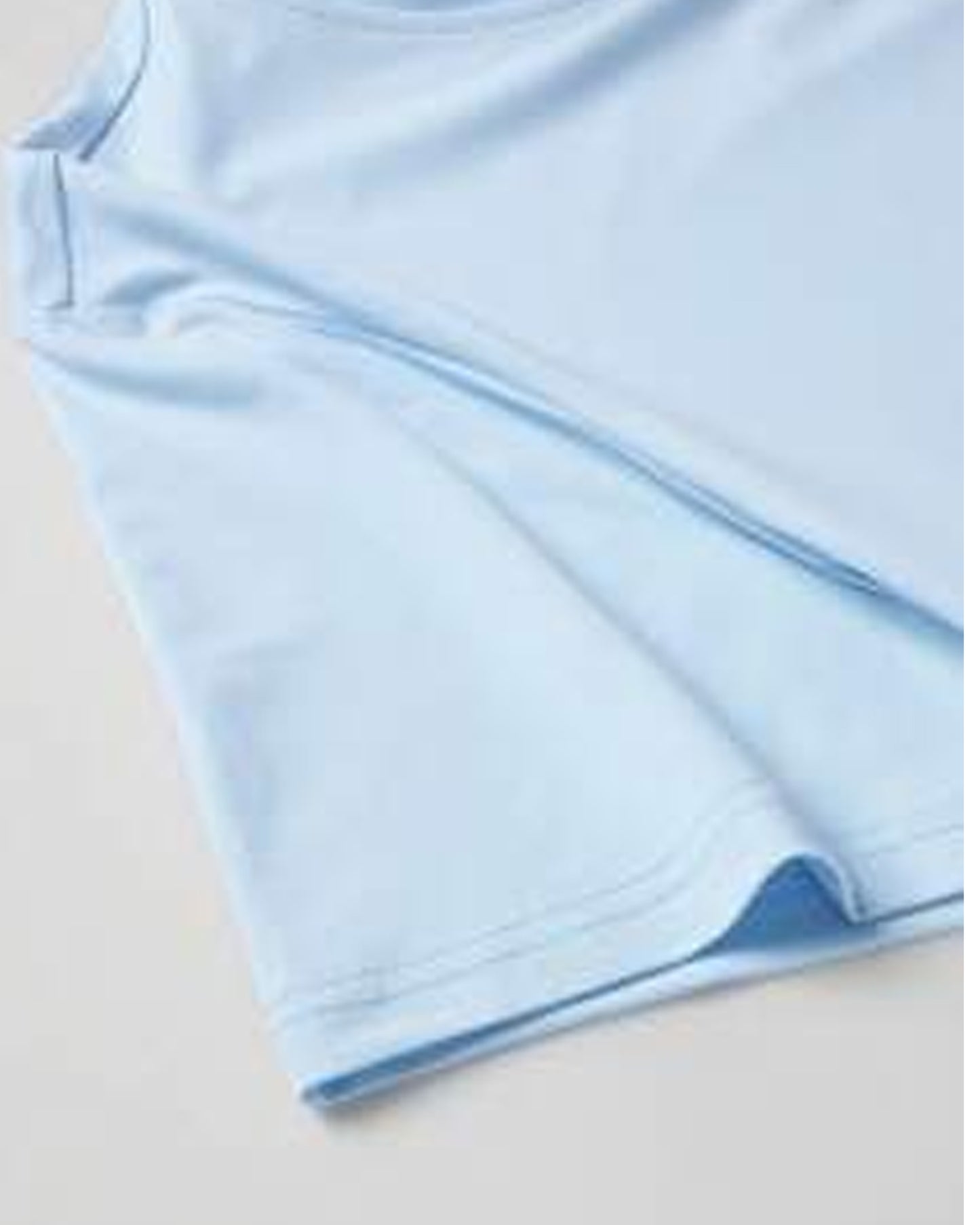 Scenic Mountain T-Shirt Asian Inspired Art on Light Blue Fabric