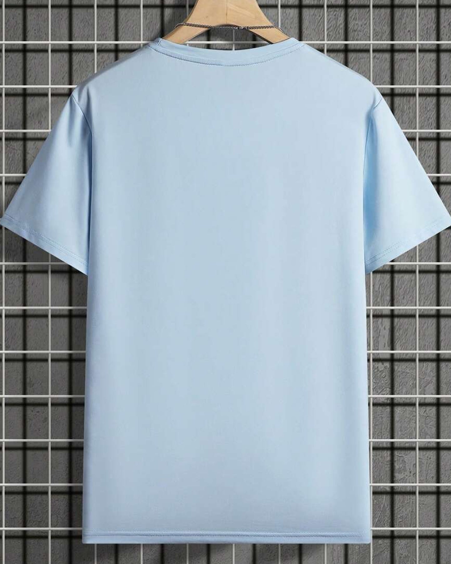 Scenic Mountain T-Shirt Asian Inspired Art on Light Blue Fabric