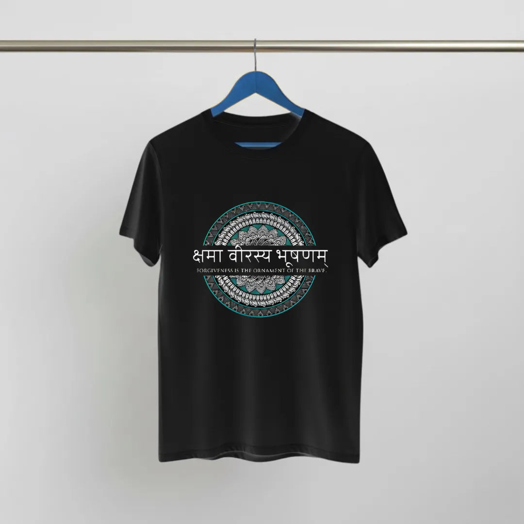 "Forgiveness is the Ornament of the Brave" Sanskrit Shloka T-Shirt – Divvik Edition