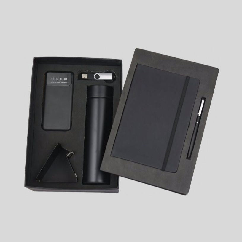 DK - 6 in 1 Elastic Diary Mobile Stand Bottle Powerbank Pen Pendrive Set- 717