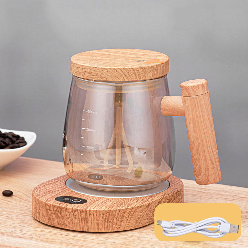 DK – Electric Self-Stirring Coffee Mug Borosilicate Mixing Cup with Lid 941