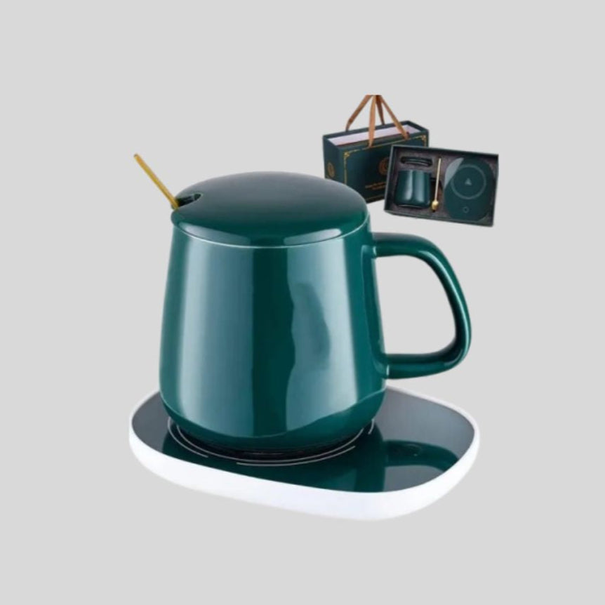 DK – 55°C Coffee Mug Warmer Gift Set - Modern Ceramic Mug with Electric Heating Pad 943