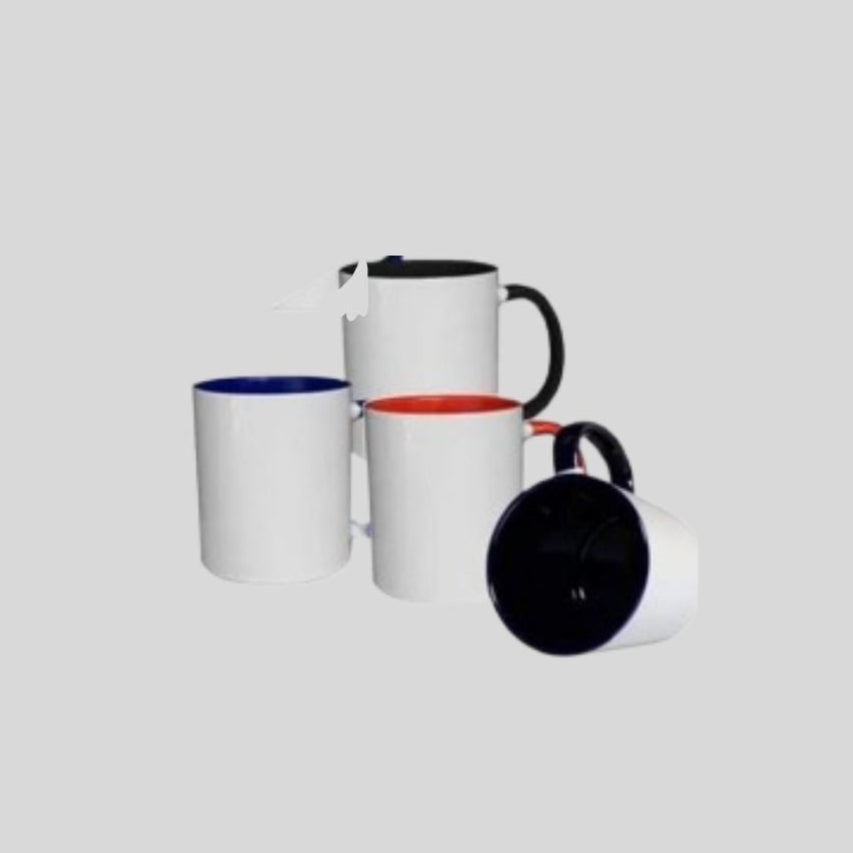 DK – 11 Oz Porcelain White Handmade Ceramic Two tone Mug