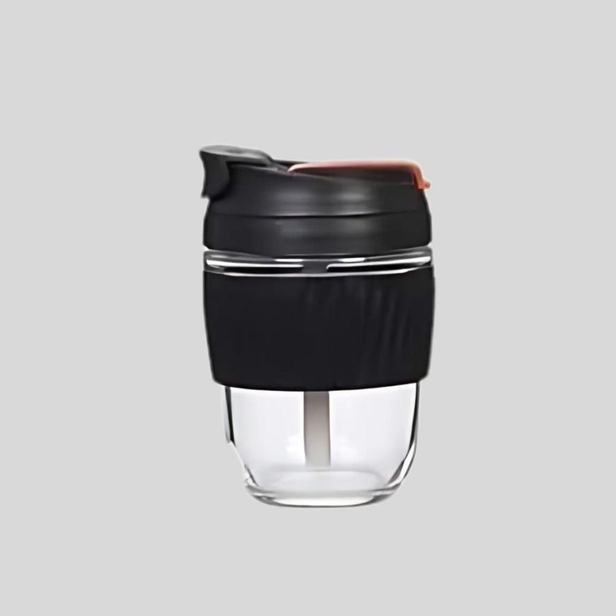 DK –Reusable Glass Coffee Shaker Mugs with Lids and Straws