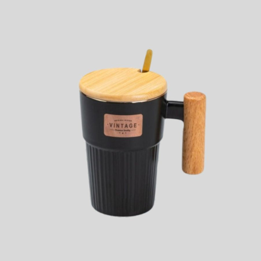DK - Large Generic Ceramic Coffee Cup With Lid 974