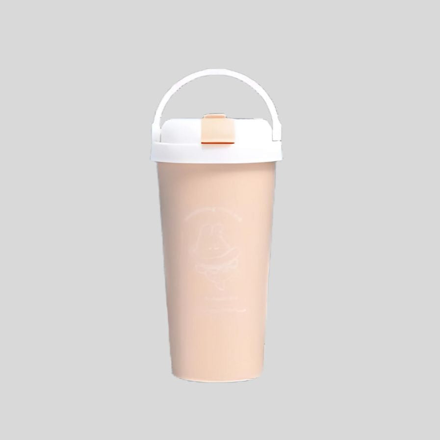 DK - Cute Cartoon Plastic Water Bottle with Handle & Flip Lid 977