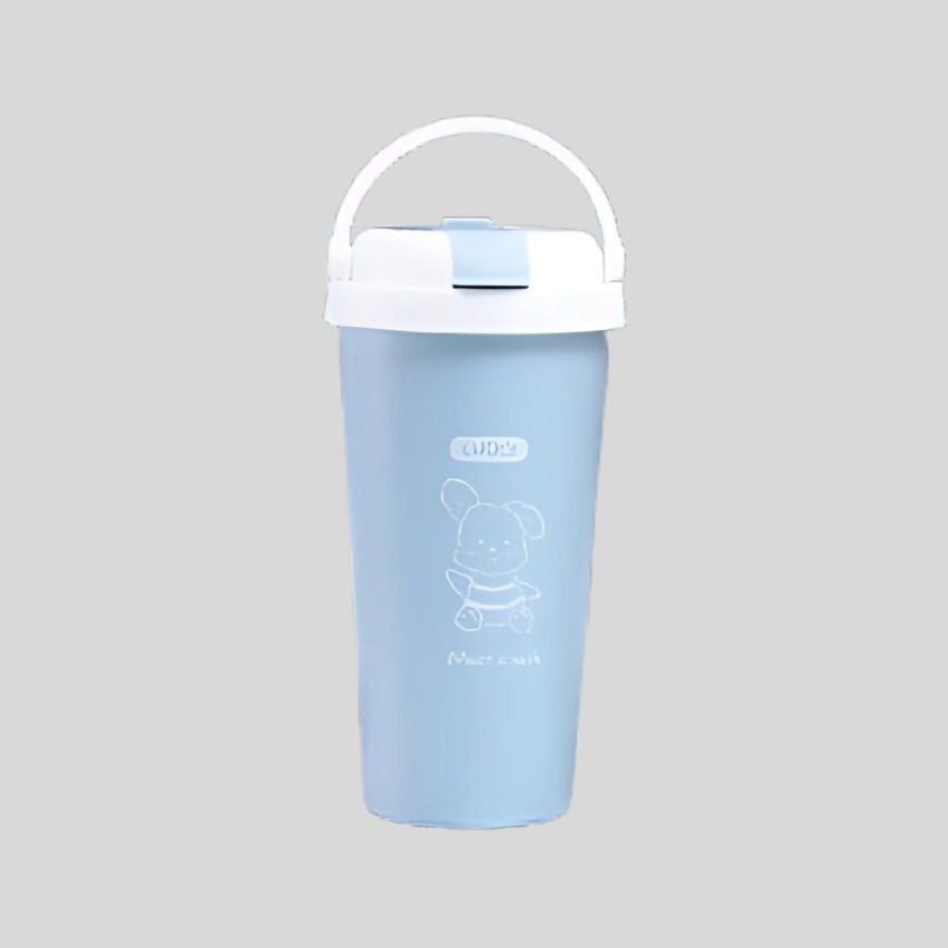 DK - Cute Cartoon Plastic Water Bottle with Handle & Flip Lid 977
