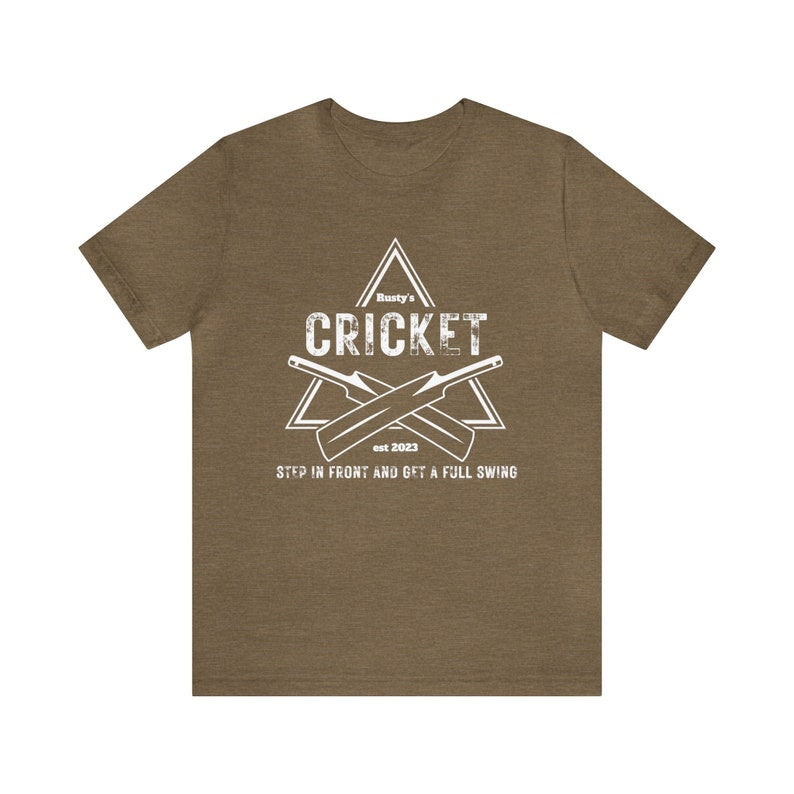 Brown Sawana "Rusty's Cricket" Bats Graphic T-shirt