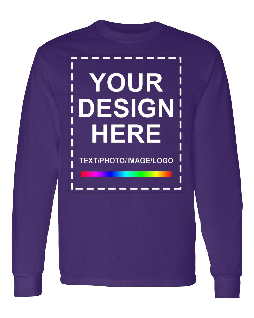 Customized Print Purple Sweatshirt Back View