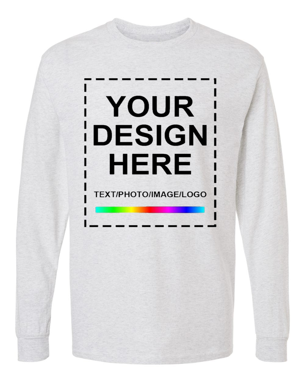Customized Print White Sweatshirt Front View