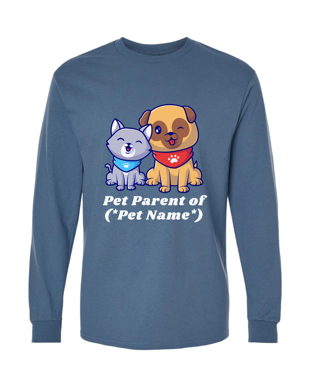 πΎ Pet Parent Custom Long Sleeve Tee β Personalized With Your Pet's Name