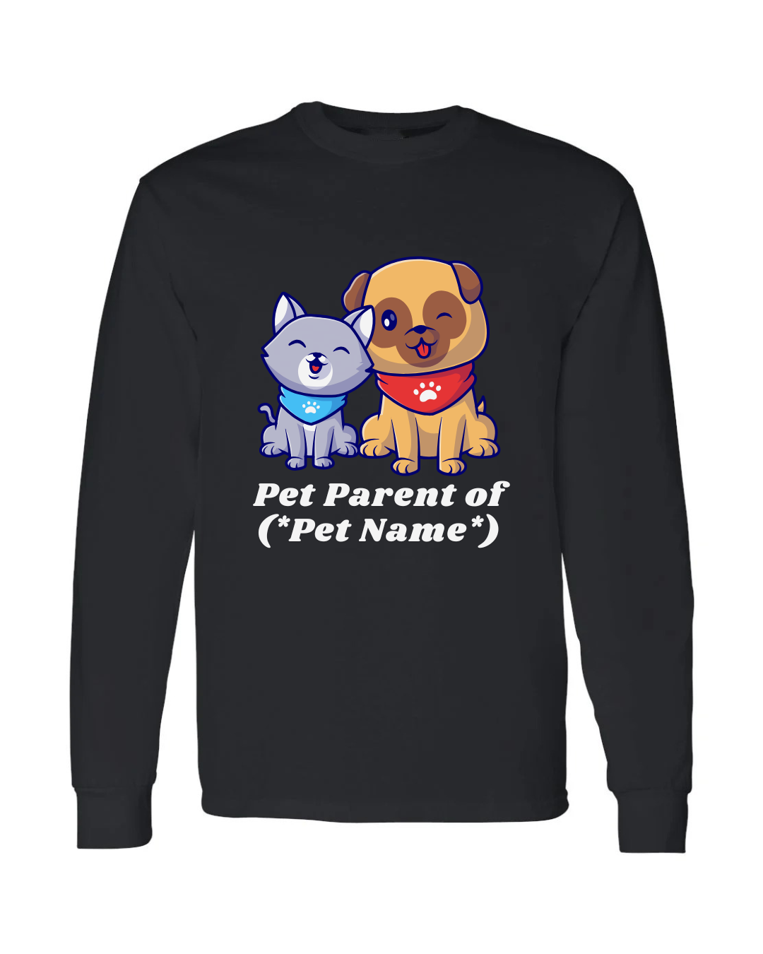 πΎ Pet Parent Custom Long Sleeve Tee β Personalized With Your Pet's Name
