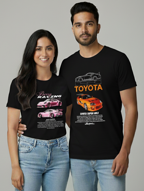 JDM Tuning Car Matching Couple T-Shirts