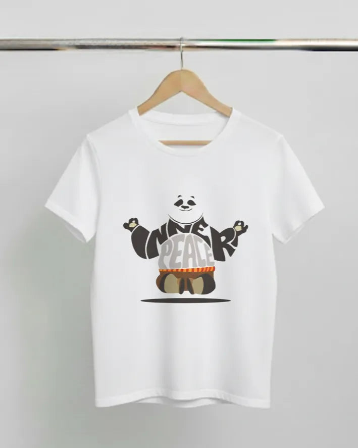 DivviK Meditating Panda "Inner Peace" Graphic T-Shirt | Zen Animal Lover Tee
