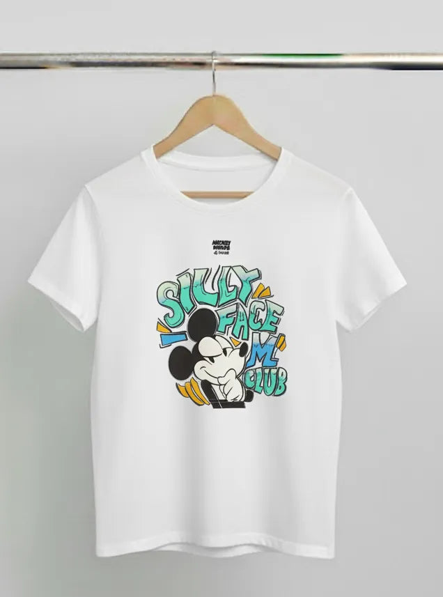 DivviK Mickey Mouse "Silly Face Club" Graphic T-Shirt | Modern Disney Fan Tee