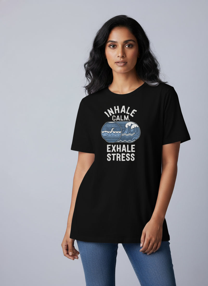 Inhale Love Namaste Sunset Yoga T-Shirt