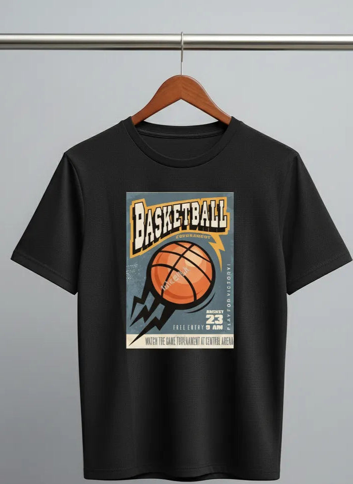 DivviK Vintage Basketball Tournament Graphic T-Shirt | Retro Sports Fan Tee
