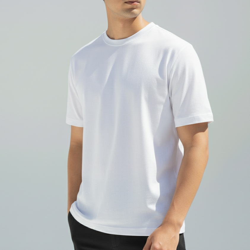 Round Neck Short Sleeve T-Shirt - DivviK