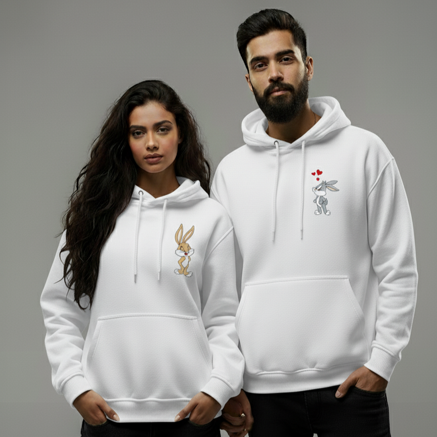 Bugs Bunny & Lola Bunny Couple Hoodies