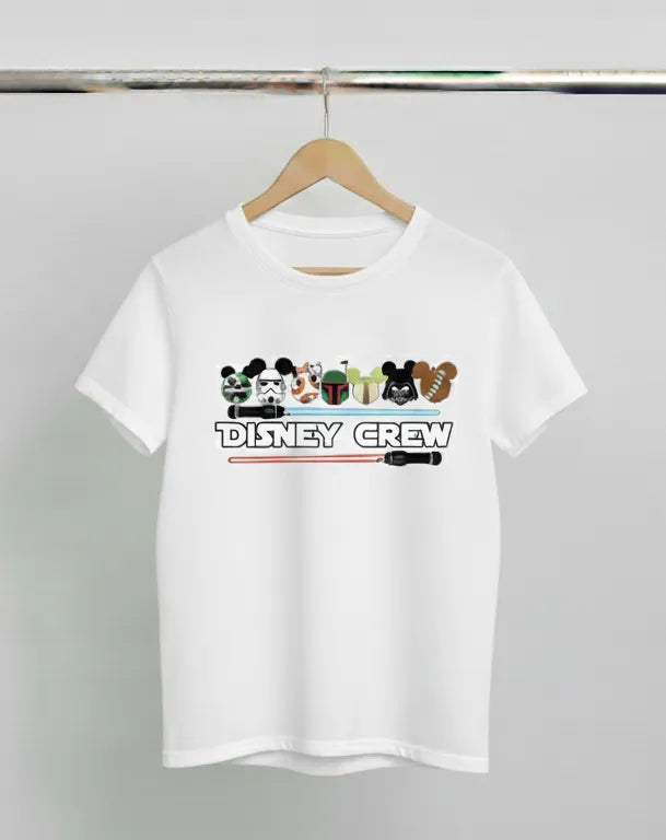 DivviK Disney Crew Star Wars Mashup Graphic T-Shirt | Mickey & Lightsaber Tee