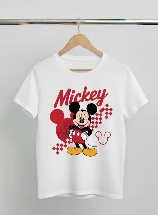 DivviK Classic Mickey Mouse & Castle Graphic T-Shirt | Disney Fan Tee