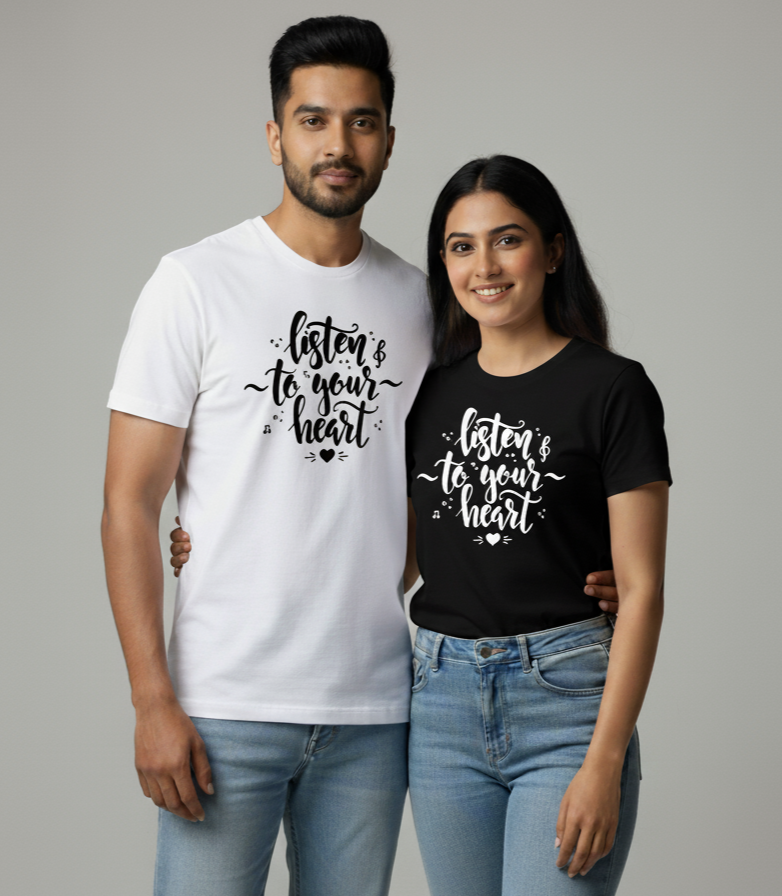 King & Queen of Spades matching couple T-shirts
