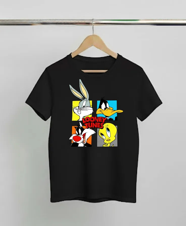 DivviK Looney Tunes Character Grid T-Shirt | Classic Bugs Bunny & Friends Tee