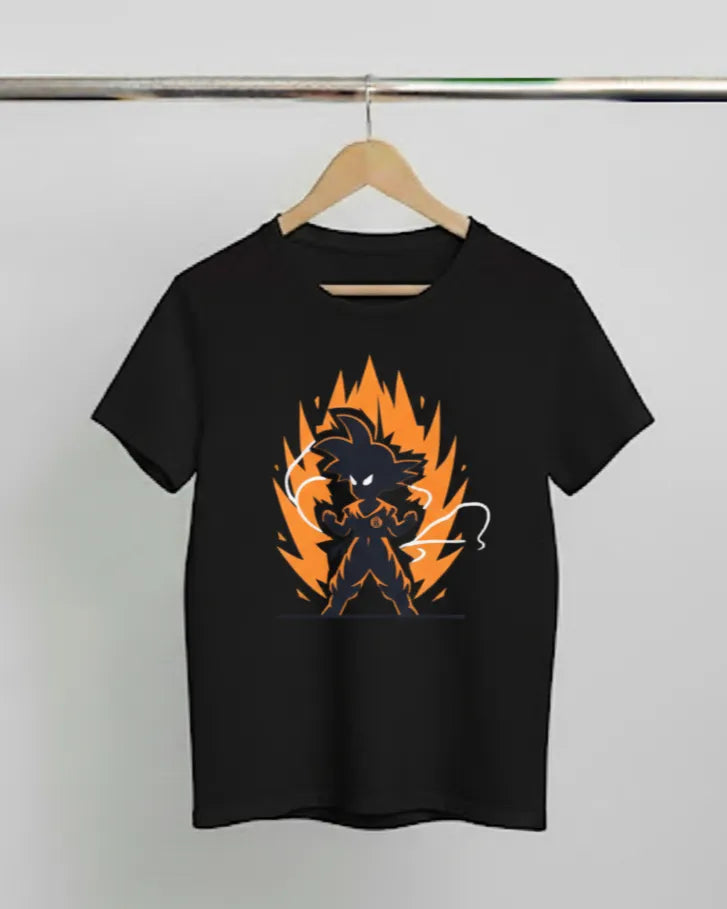 DivviK Dragon Ball Z Kid Goku Power Up Kids T-Shirt | Anime Fan Tee