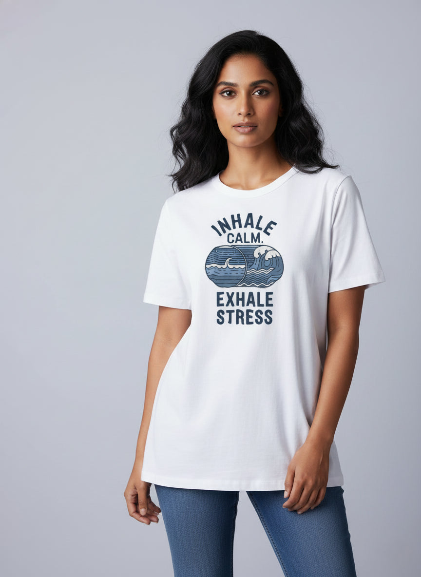 Inhale Love Namaste Sunset Yoga T-Shirt