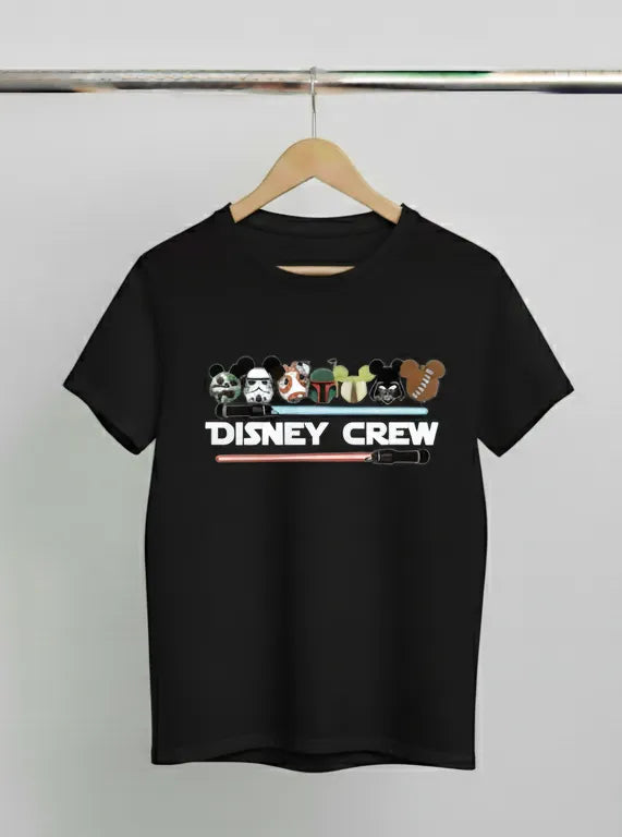 DivviK Disney Crew Star Wars Mashup Graphic T-Shirt | Mickey & Lightsaber Tee