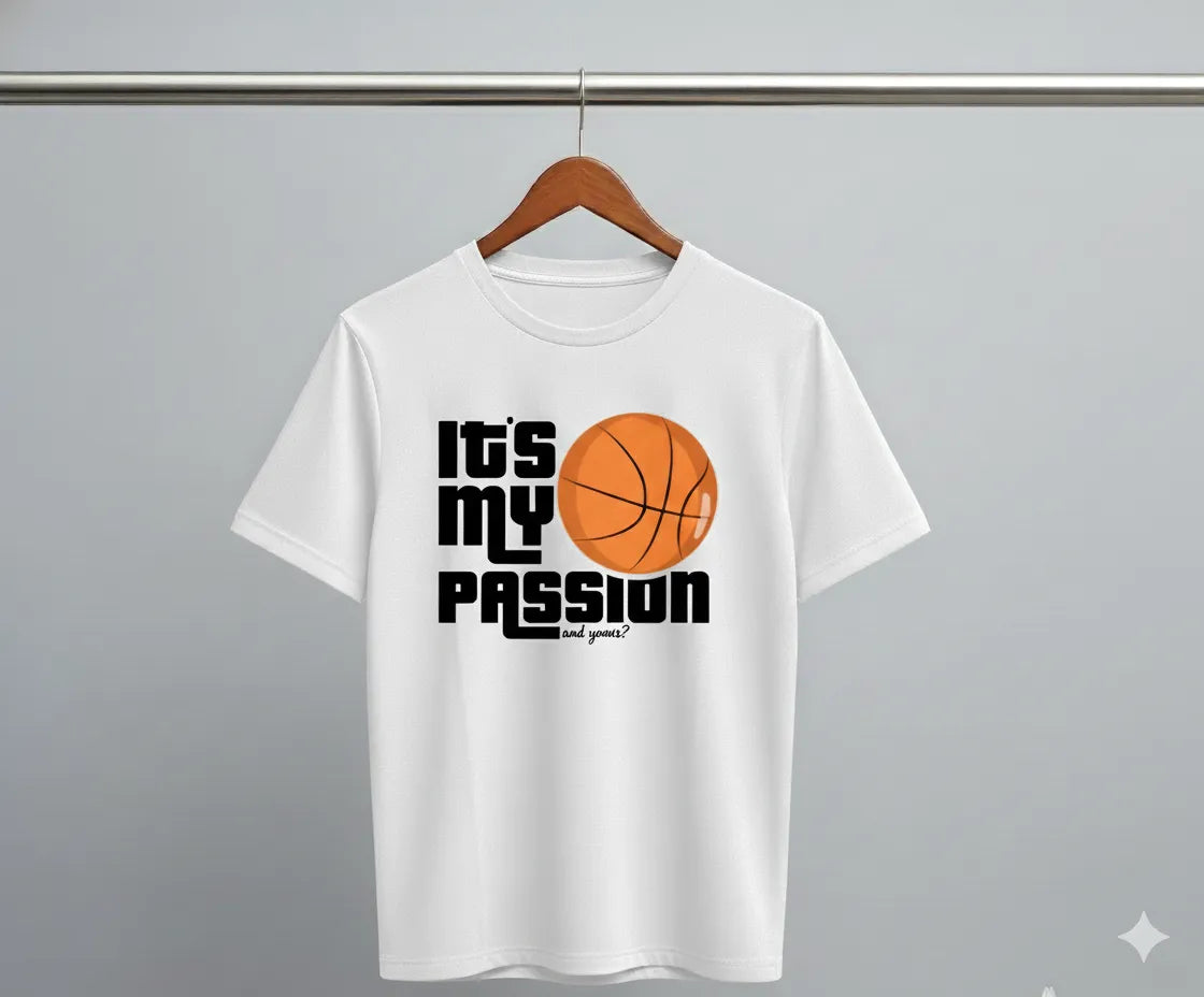 DivviK "It's My Passion" Basketball Graphic T-Shirt | Motivational Sports Tee