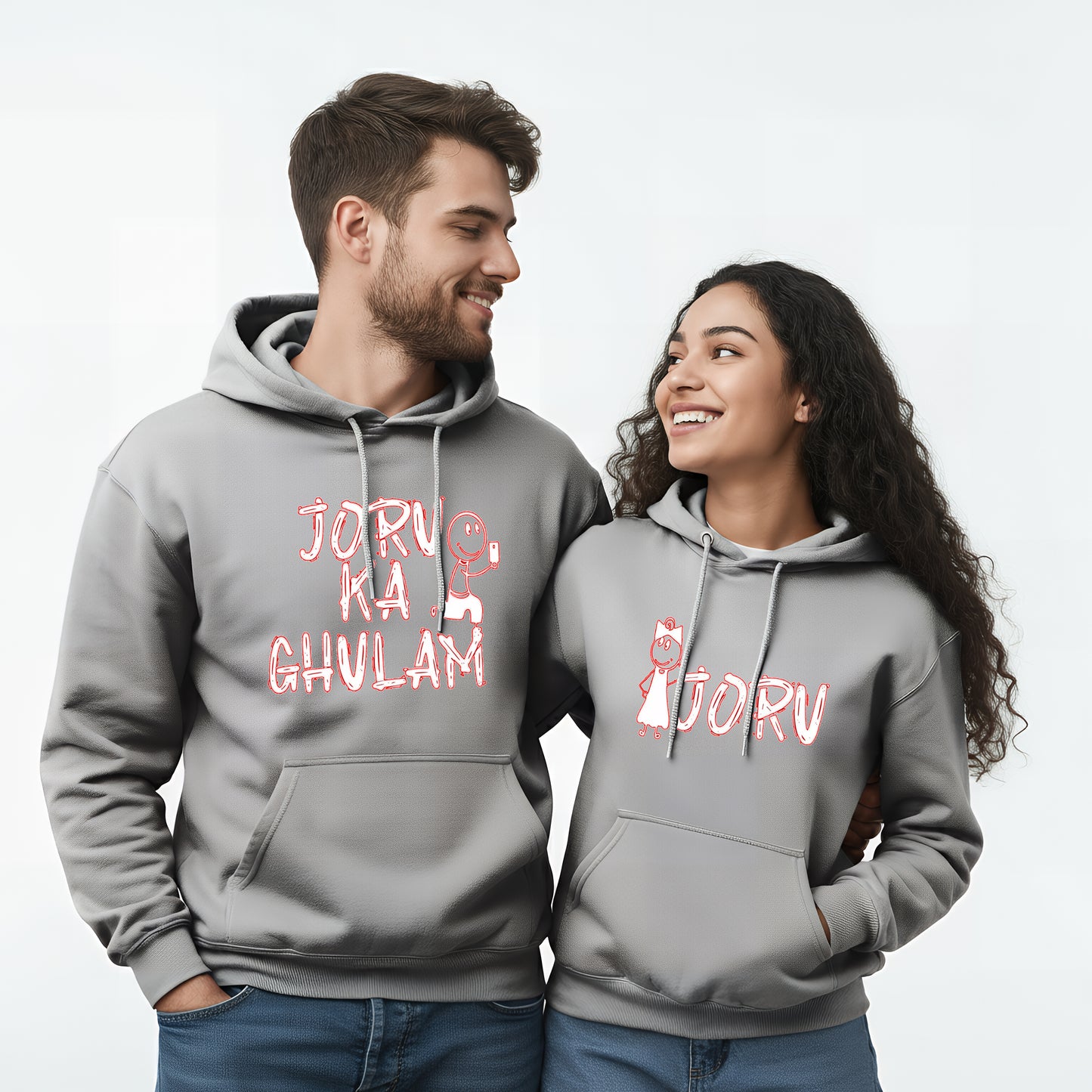 Joru Ka Gulaam & Joru Funny Couple Hoodies