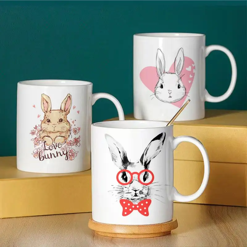 DK – 11 Oz Porcelain White Handmade Ceramic Mug Christmas Sublimation Blank Ceramic Cup Coffee Mugs 949