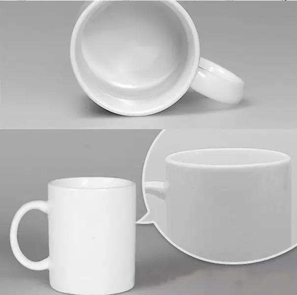 DK – 11 Oz Porcelain White Handmade Ceramic Mug Christmas Sublimation Blank Ceramic Cup Coffee Mugs 949