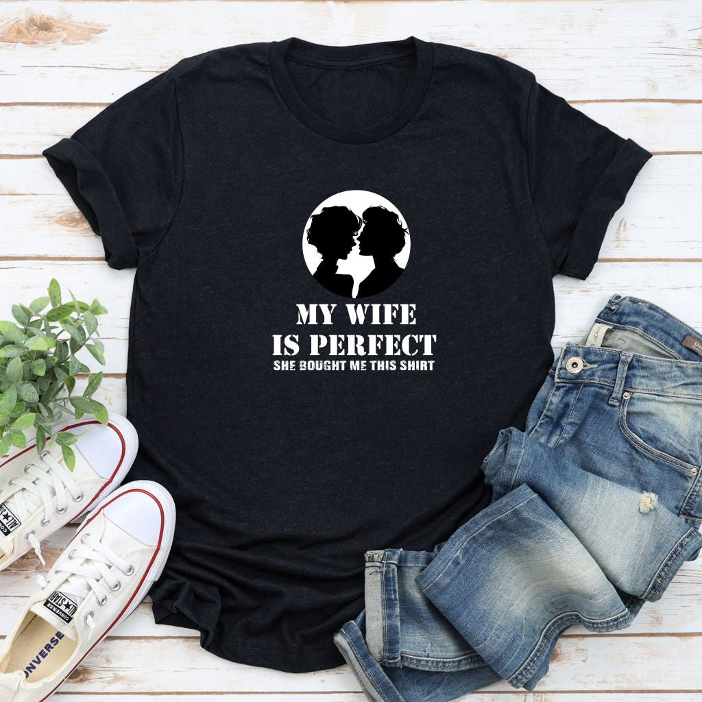 My Husband / My Wife is Perfect Short Sleeve T-Shirts