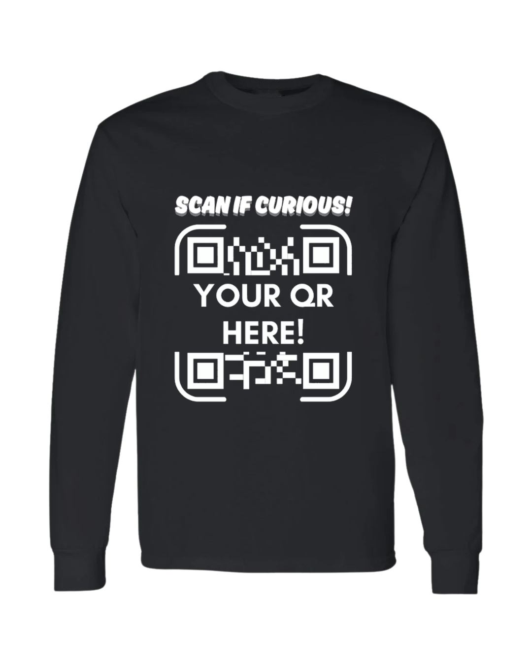 π Scan If Curious β Custom QR Code Long Sleeve Tee