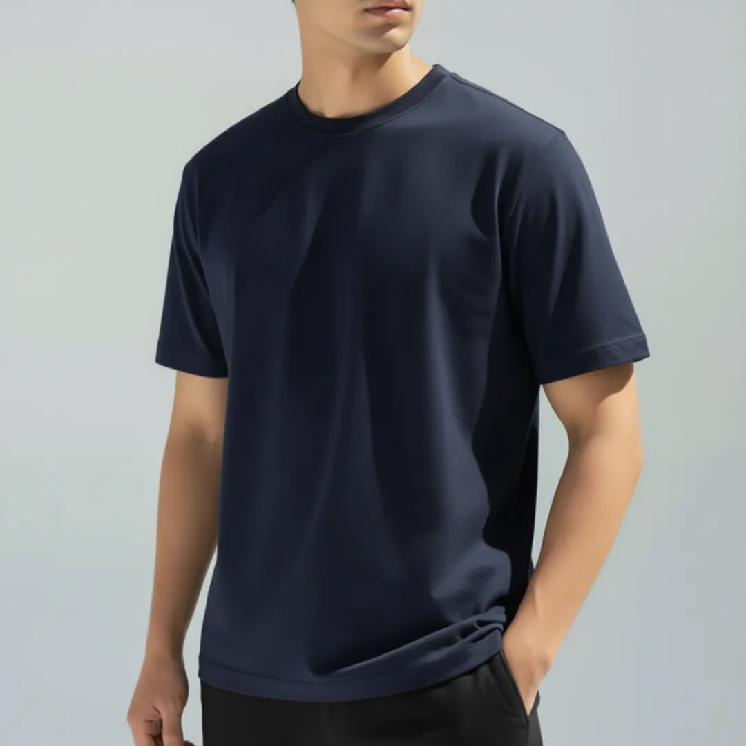 Round Neck Short Sleeve T-Shirt - DivviK