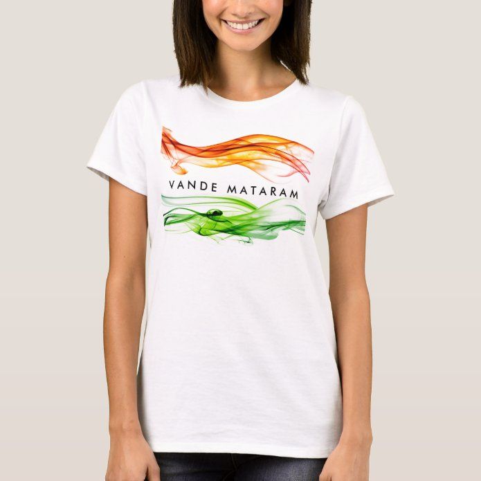 "Vande Mataram" abstract India t-shirt features a contemporary, high-quality print on quality fabric, showcasing our commitment to unique design.