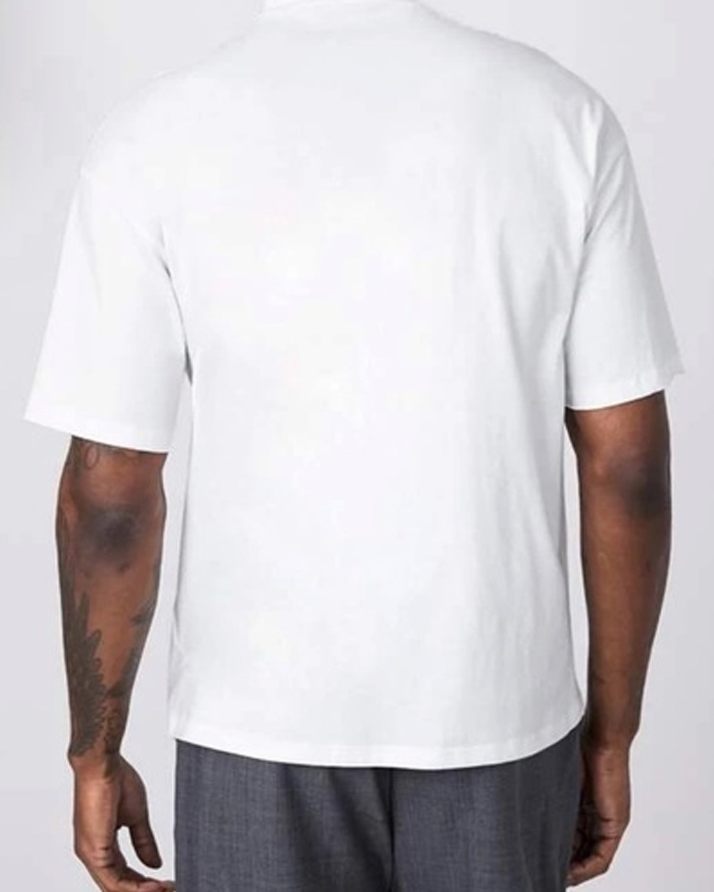 White_Mock_Neck_T-Shirt_Casual_Style_front_view