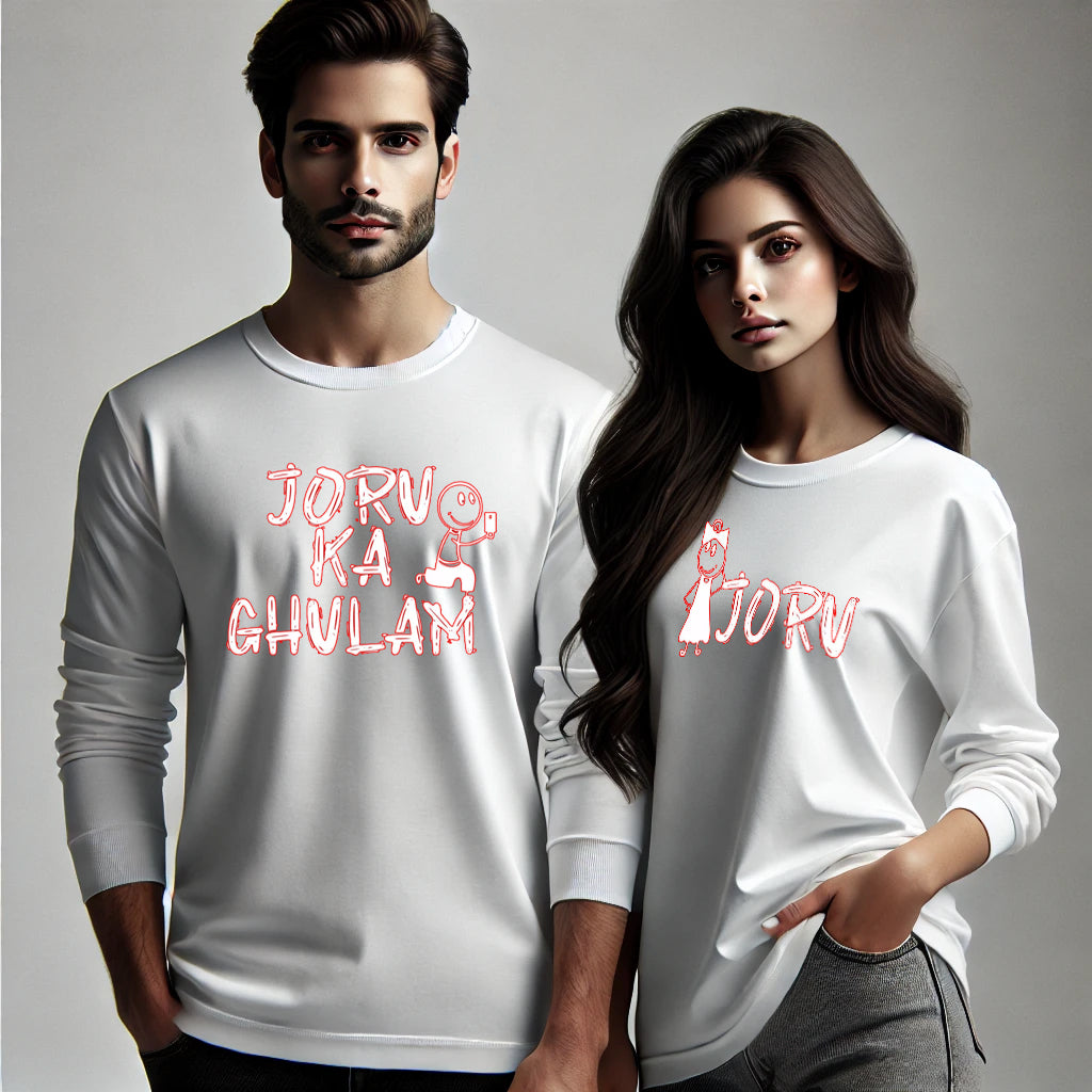 Joru Ka Gulaam & Joru Funny Couple T-Shirts – Long Sleeve