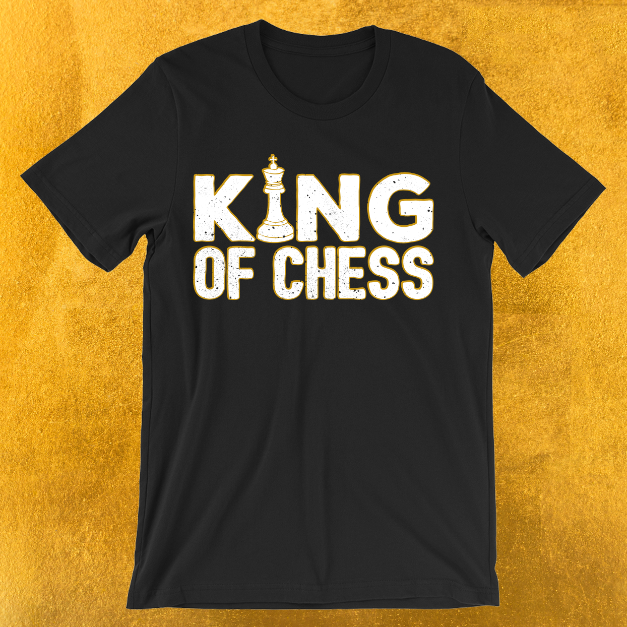 King of Chess Print in Black T-Shirt