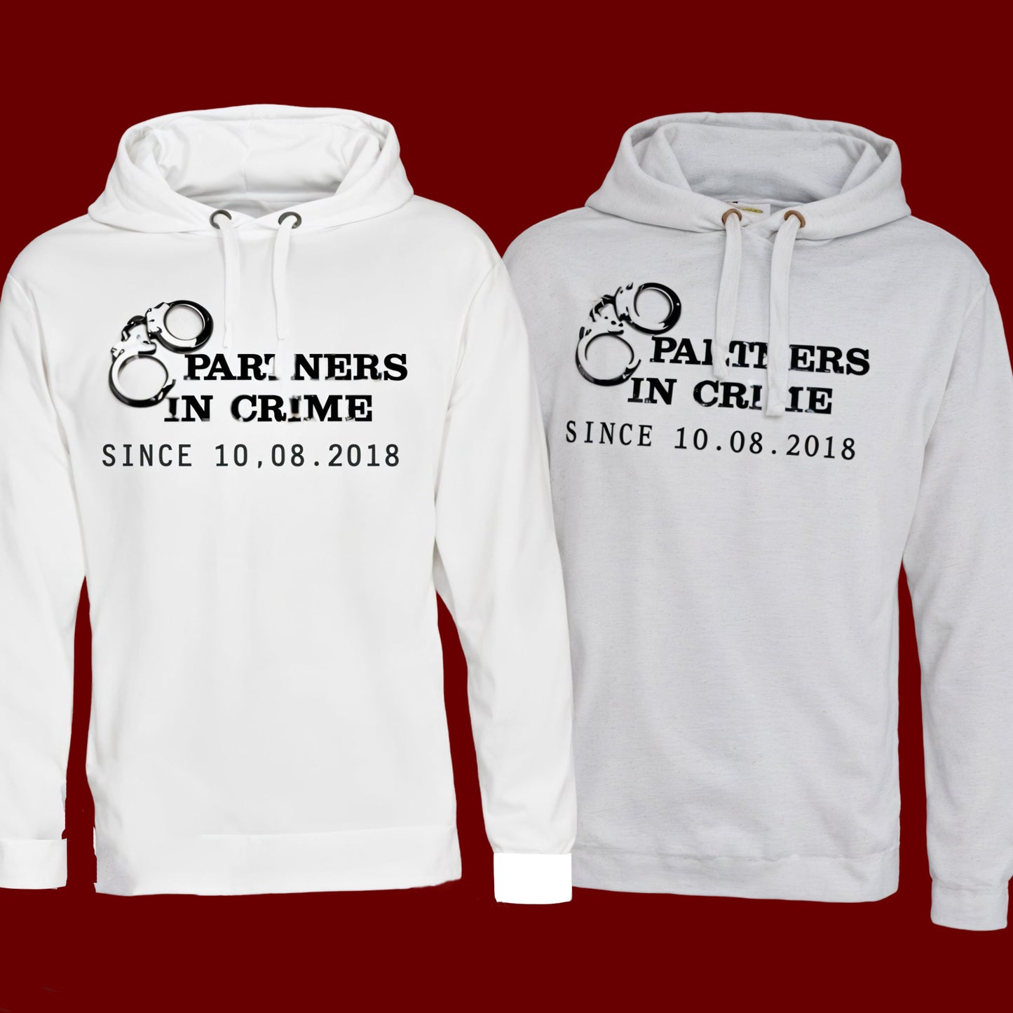 Partners in Crime Couple Hoodies